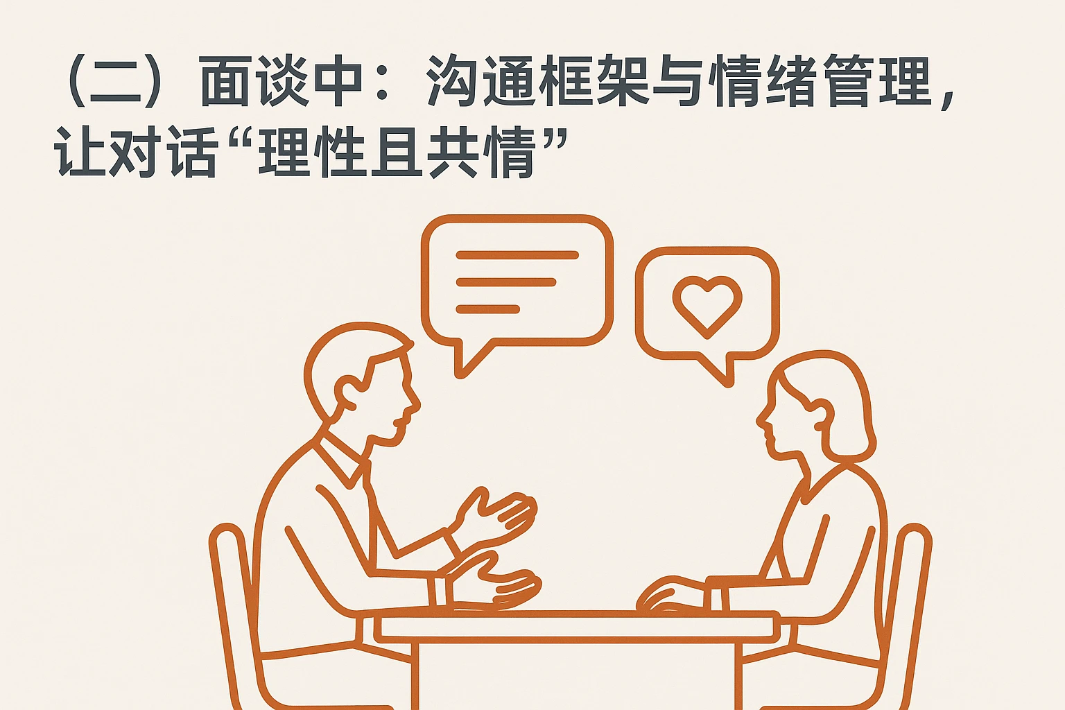 （二）面谈中：沟通框架与情绪管理，让对话“理性且共情”