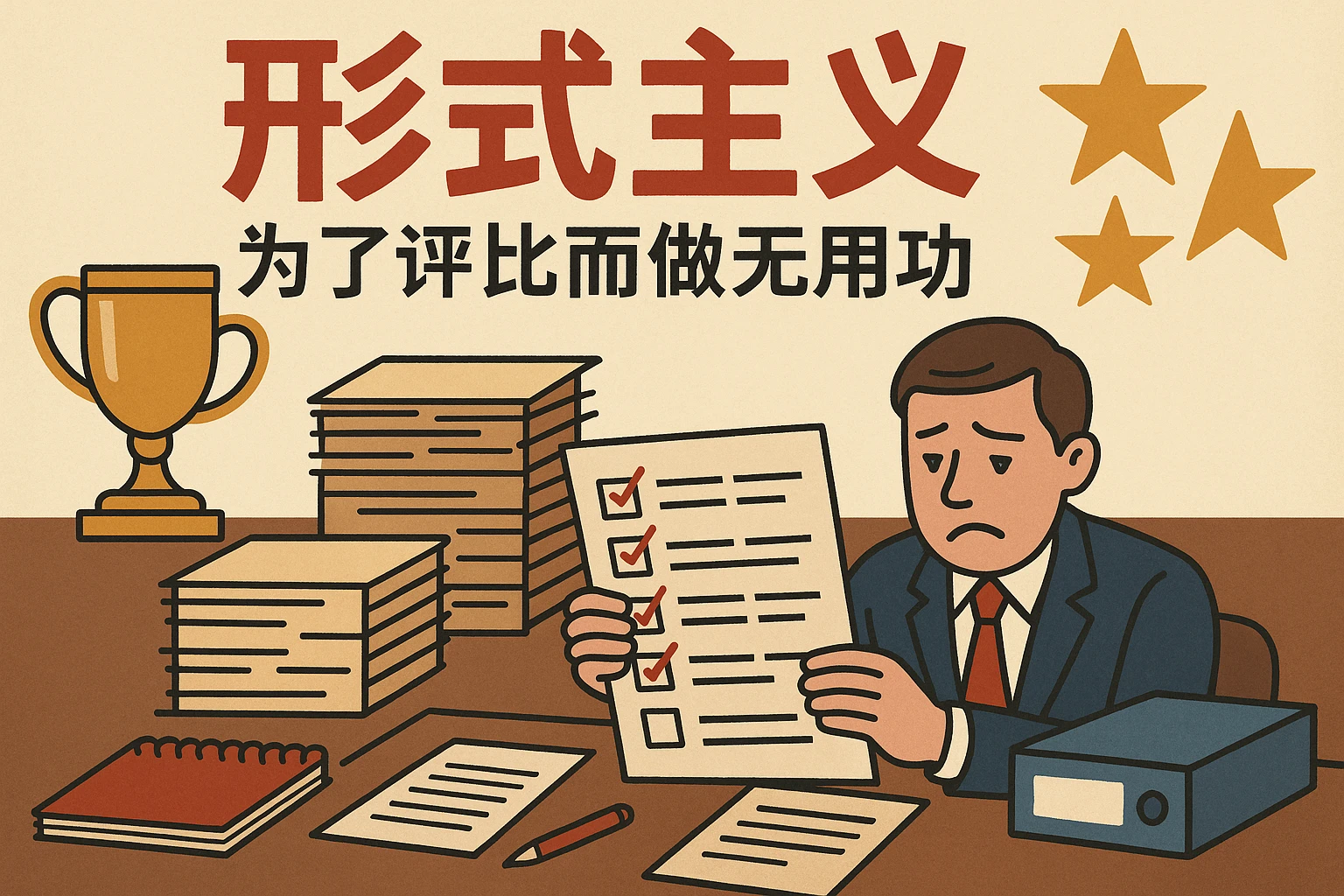 2. 形式主义：“为了评比而做无用功”