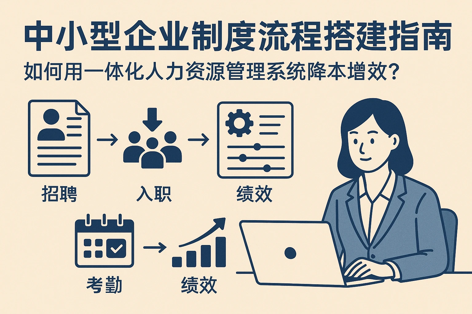 中小型企业制度流程搭建指南：如何用一体化人力资源管理系统降本增效？