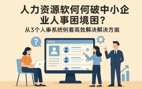 人力资源软件如何破解中小企业人事困境?从3个人事系统案例看高效解决方案