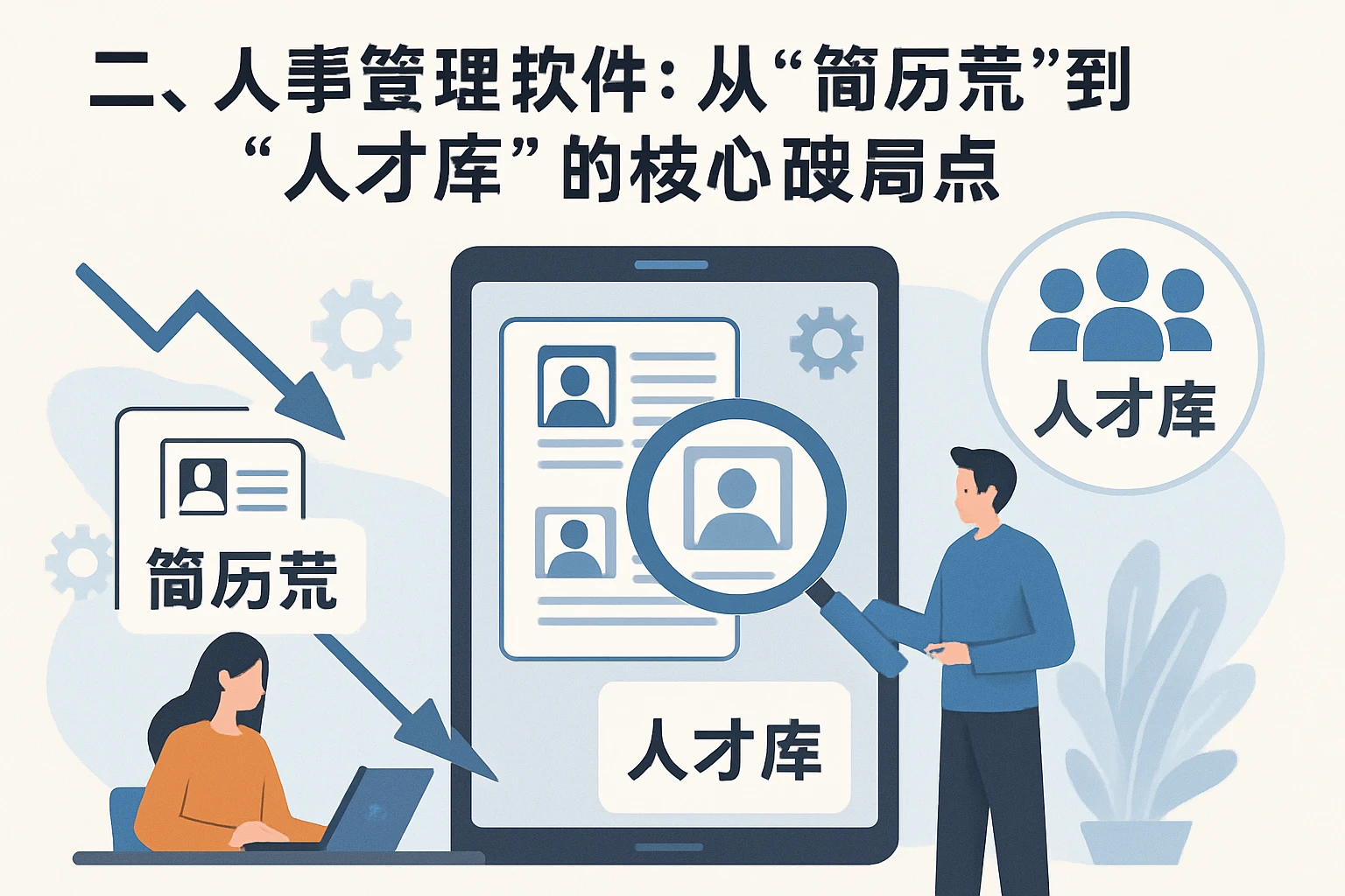 二、人事管理软件：从“简历荒”到“人才库”的核心破局点