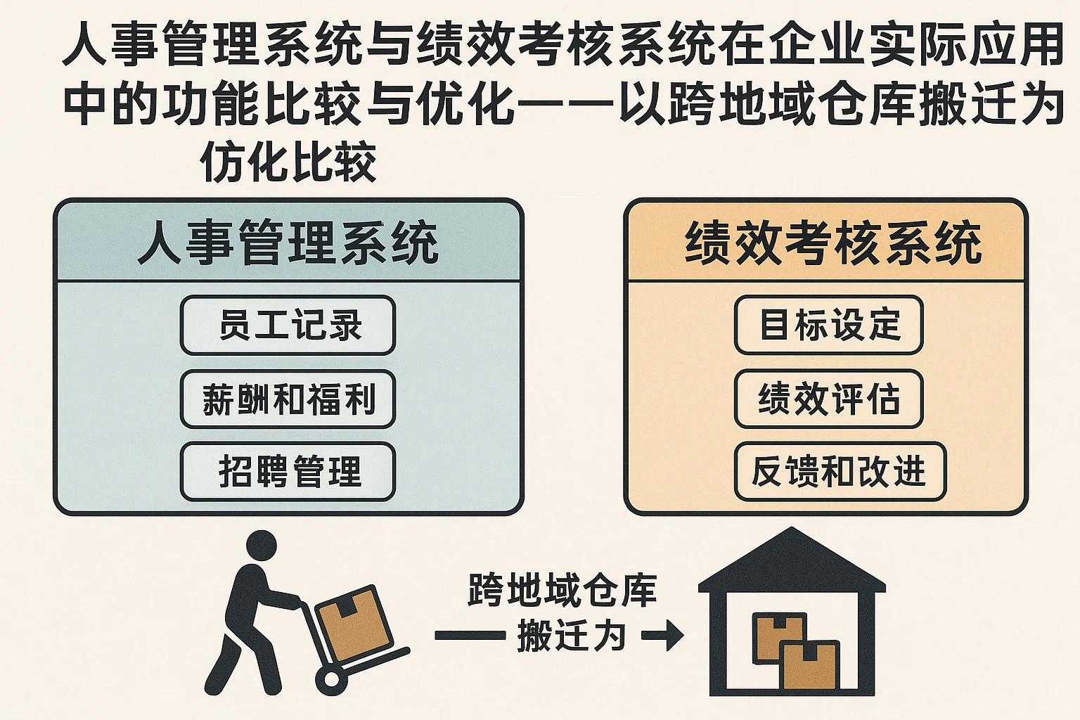 人事管理系统与绩效考核系统在企业实际应用中的功能比较与优化——以跨地域仓库搬迁为例