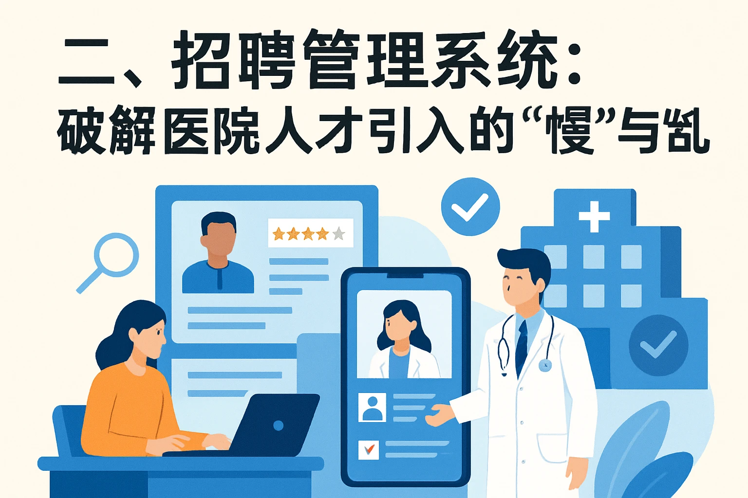 二、招聘管理系统：破解医院人才引入的“慢”与“乱”
