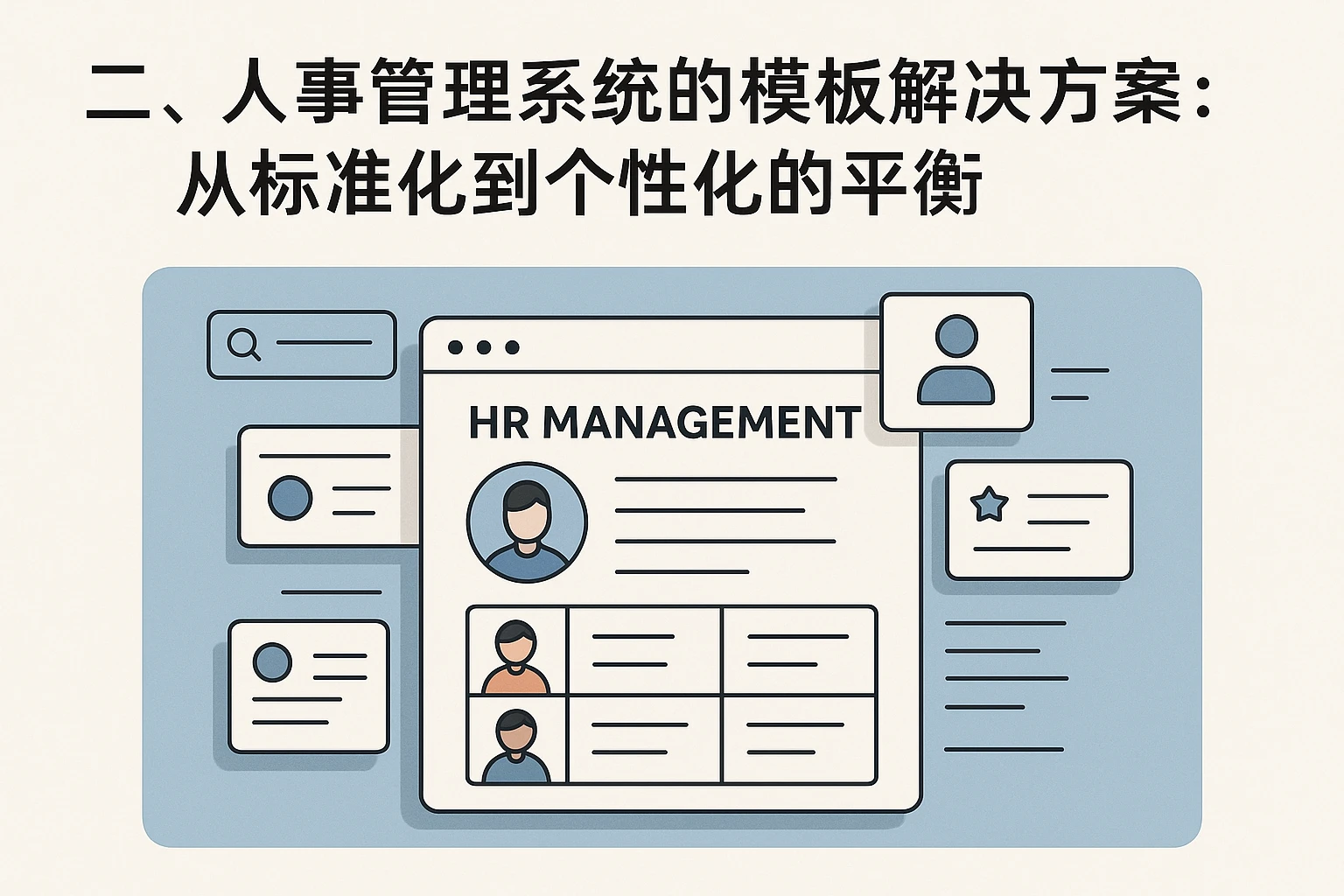 二、人事管理系统的模板解决方案：从标准化到个性化的平衡
