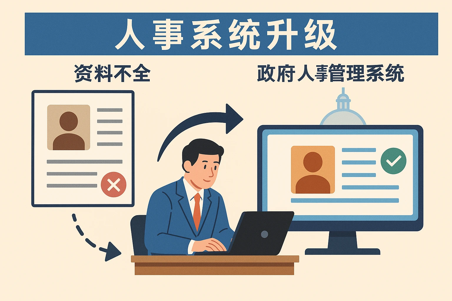 人事系统升级：从“资料不全”痛点到政府人事管理系统的高效转型