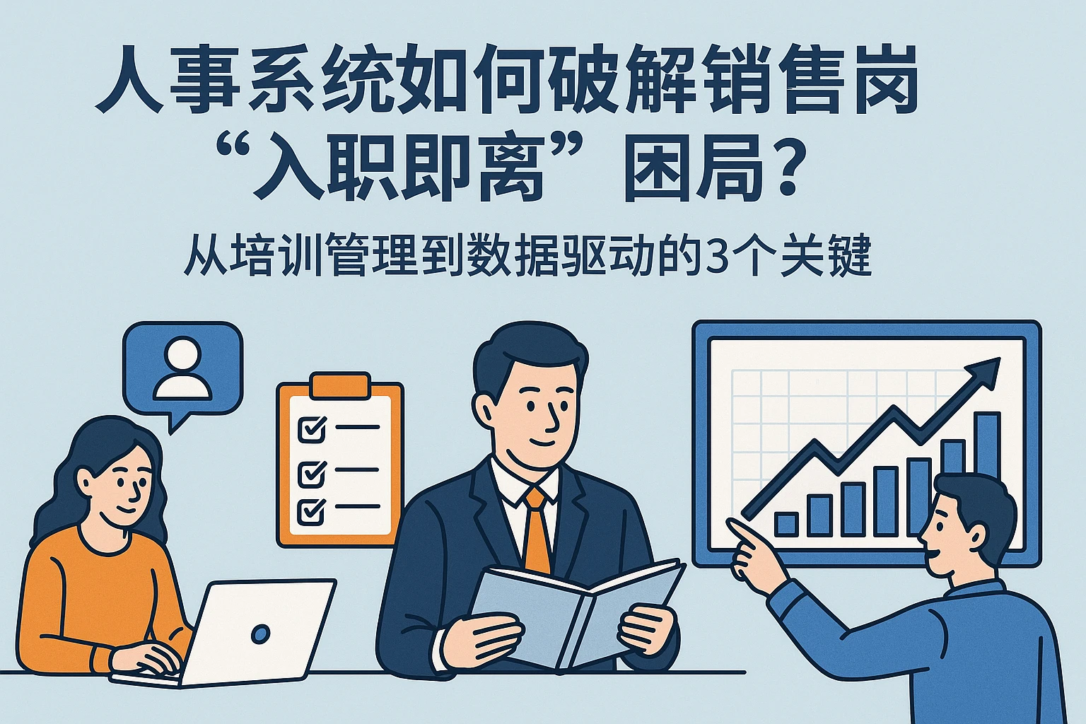 人事系统如何破解销售岗“入职即离”困局？从培训管理到数据驱动的3个关键