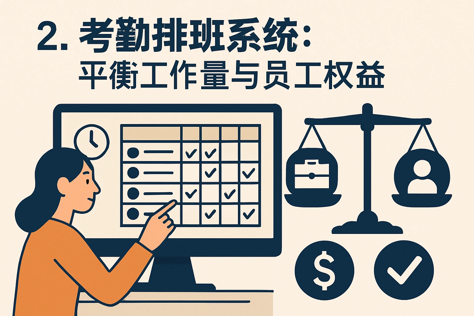 2. 考勤排班系统：平衡工作量与员工权益
