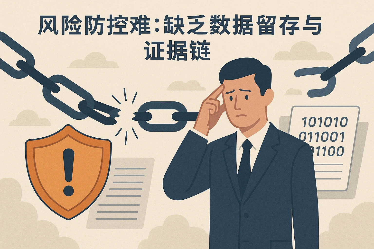2. 风险防控难：缺乏数据留存与证据链