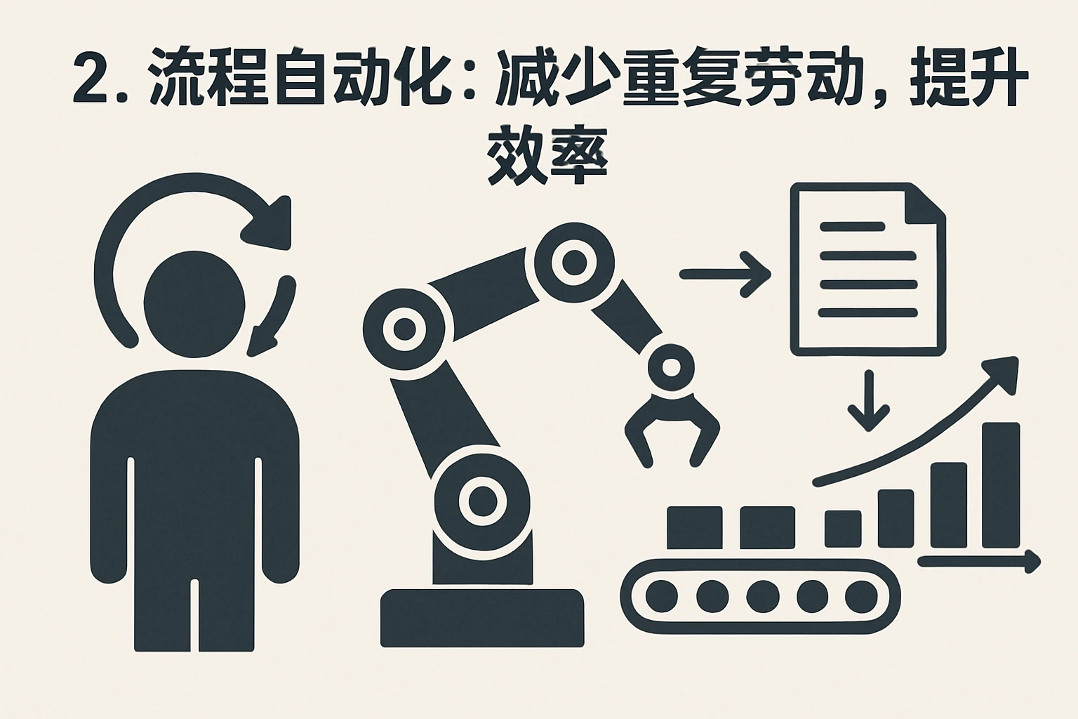 2. 流程自动化：减少重复劳动，提升效率