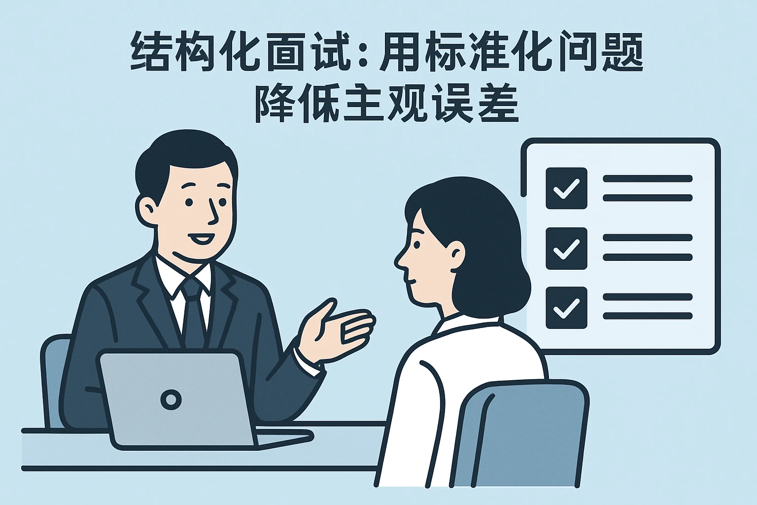 2. 结构化面试：用标准化问题降低主观误差