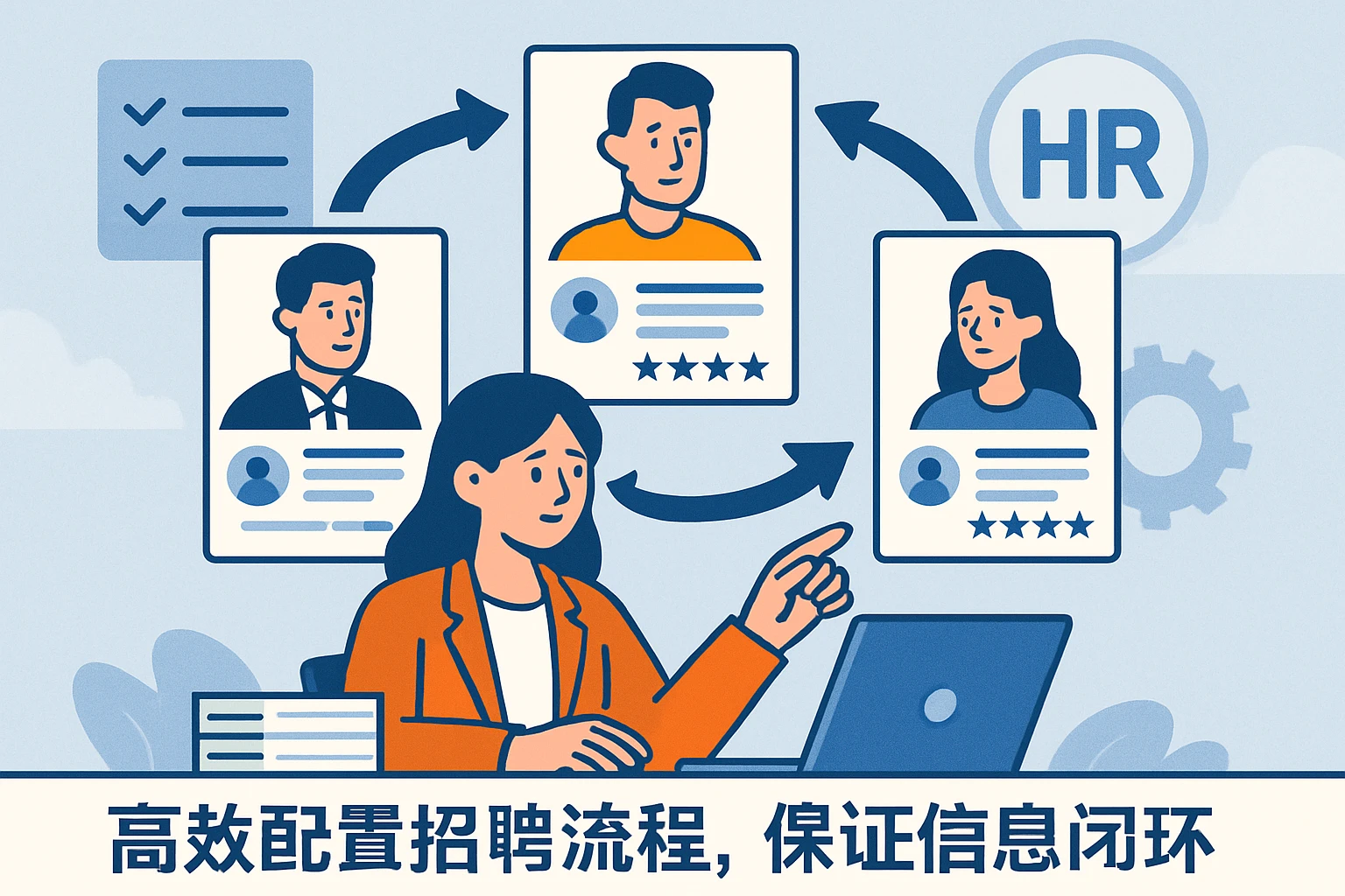 高效配置招聘流程，保证信息闭环