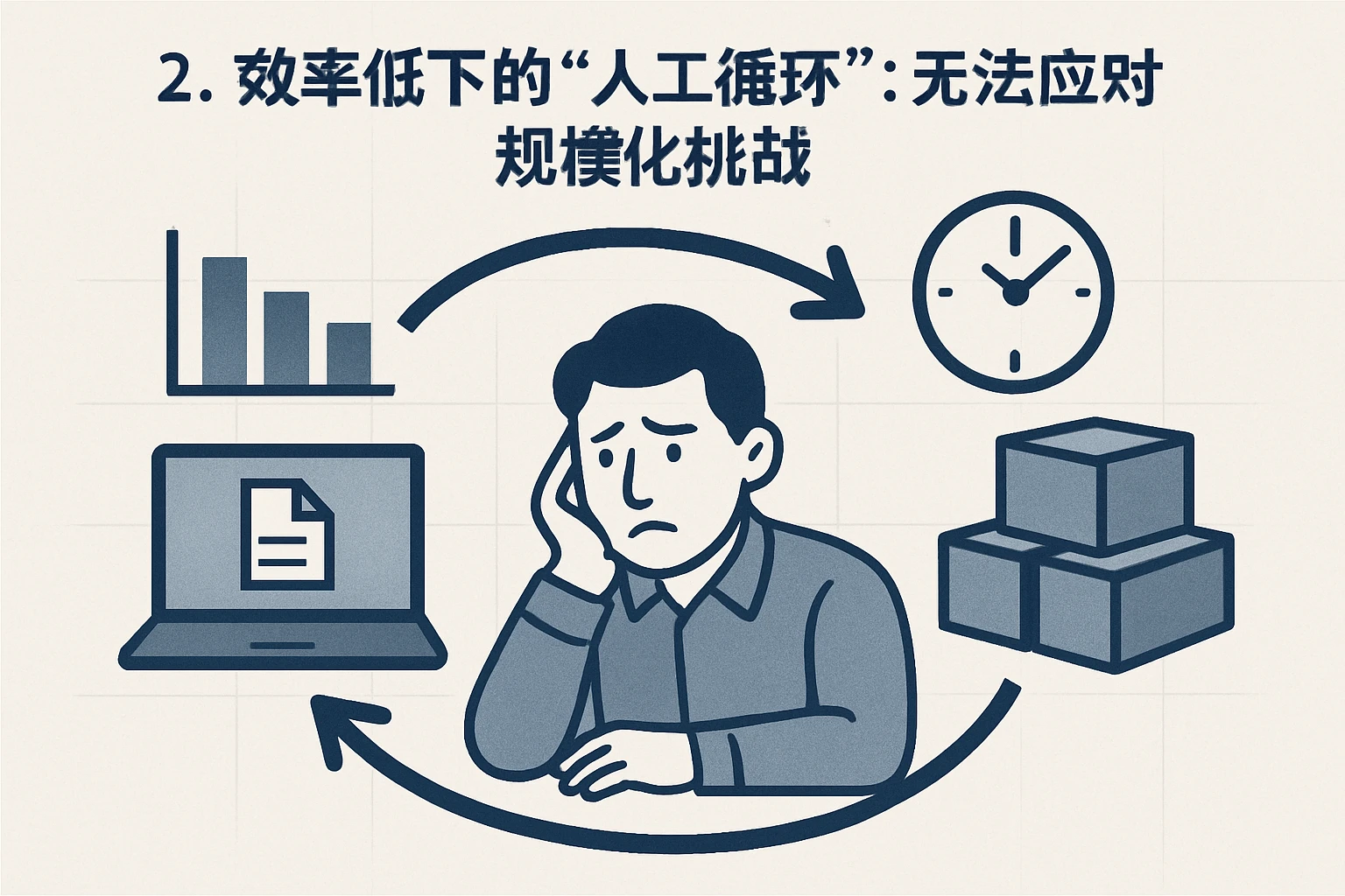 2. 效率低下的“人工循环”：无法应对规模化挑战