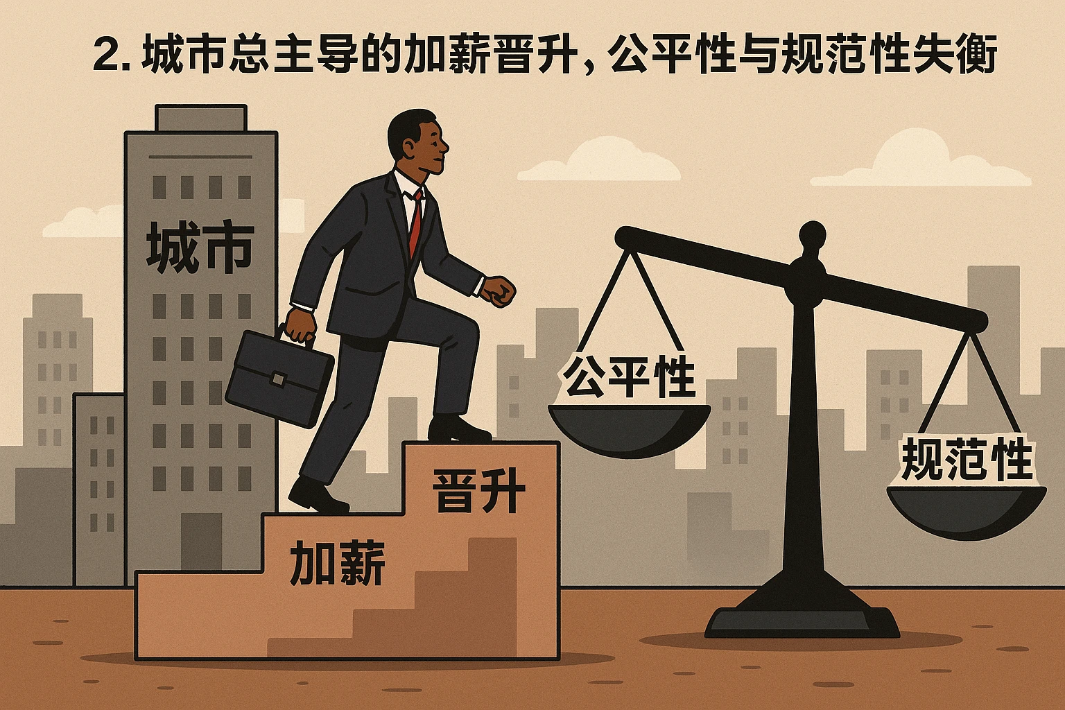 2. 城市总主导的加薪晋升，公平性与规范性失衡