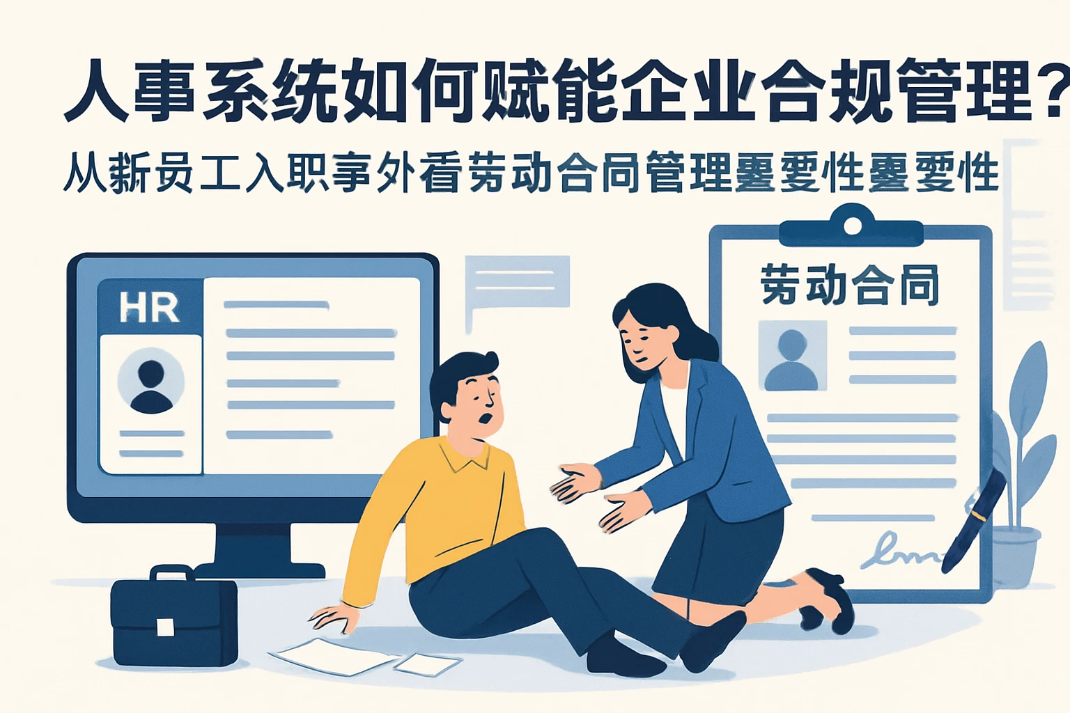 人事系统如何赋能企业合规管理？从新员工入职意外看劳动合同管理的重要性
