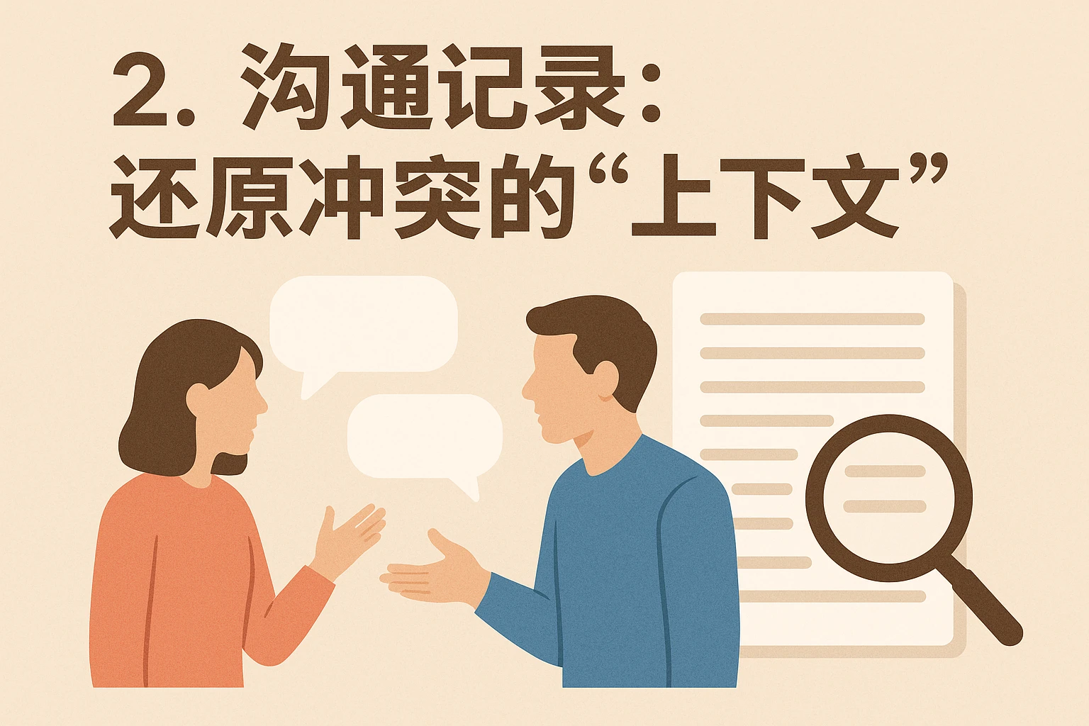 2. 沟通记录：还原冲突的“上下文”