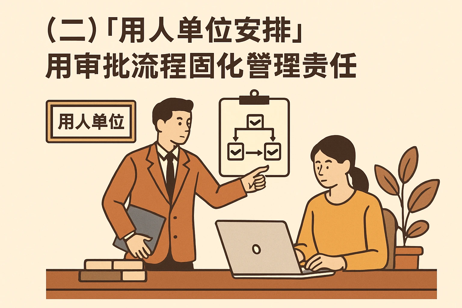 （二）“用人单位安排”：用审批流程固化管理责任