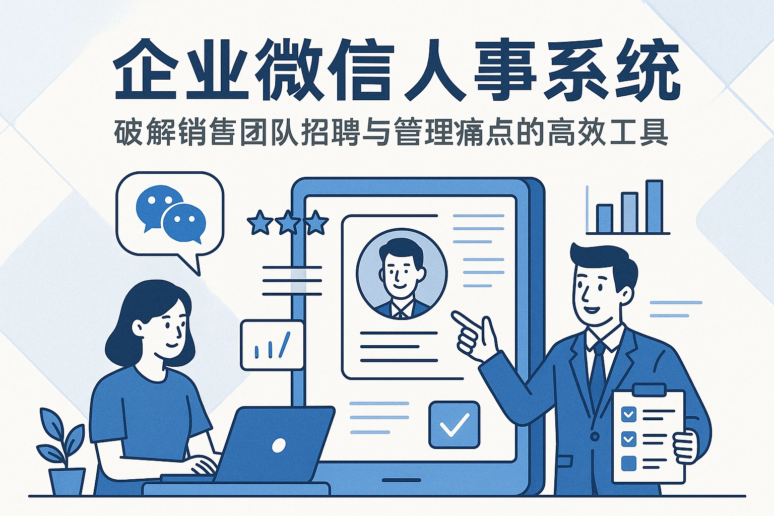 企业微信人事系统：破解销售团队招聘与管理痛点的高效工具