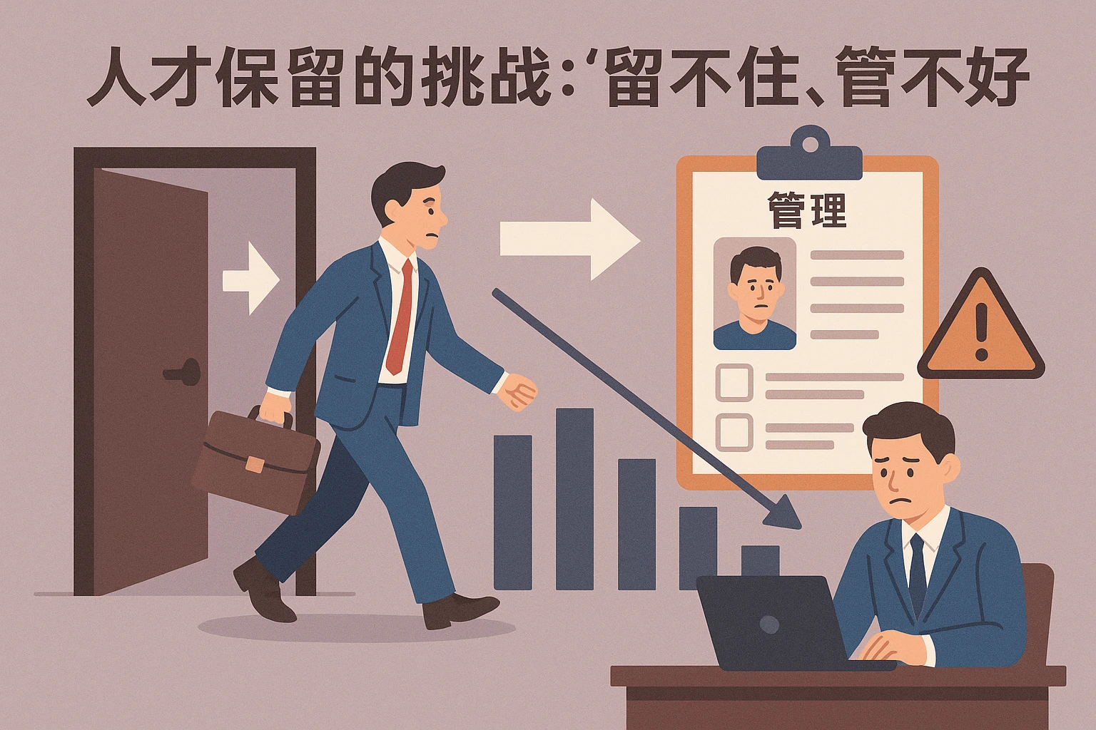 2. 人才保留的挑战：“留不住，管不好”