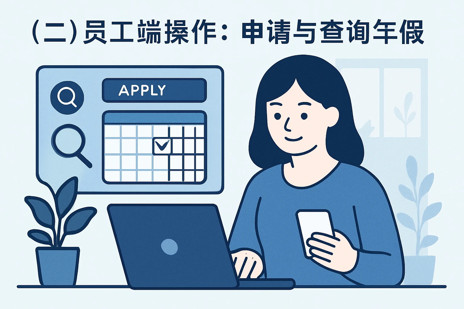 （二）员工端操作：申请与查询年假