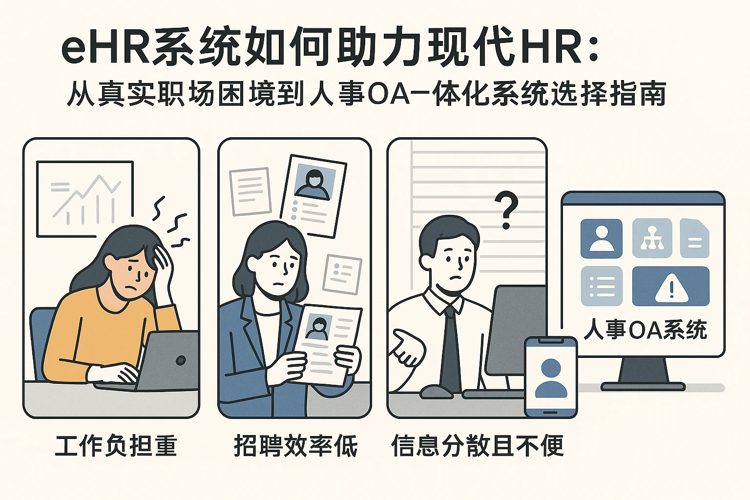 eHR系统如何助力现代HR：从真实职场困境到人事OA一体化系统选择指南