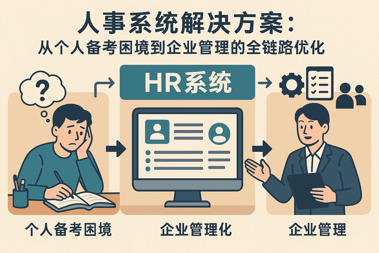 人事系统解决方案：从个人备考困境到企业管理的全链路优化