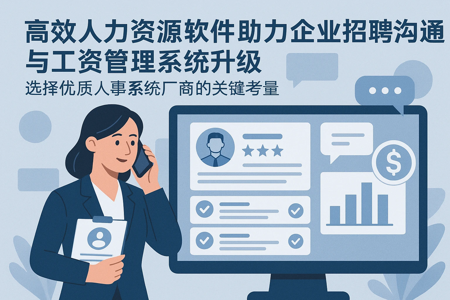 高效人力资源软件助力企业招聘沟通与工资管理系统升级——选择优质人事系统厂商的关键考量
