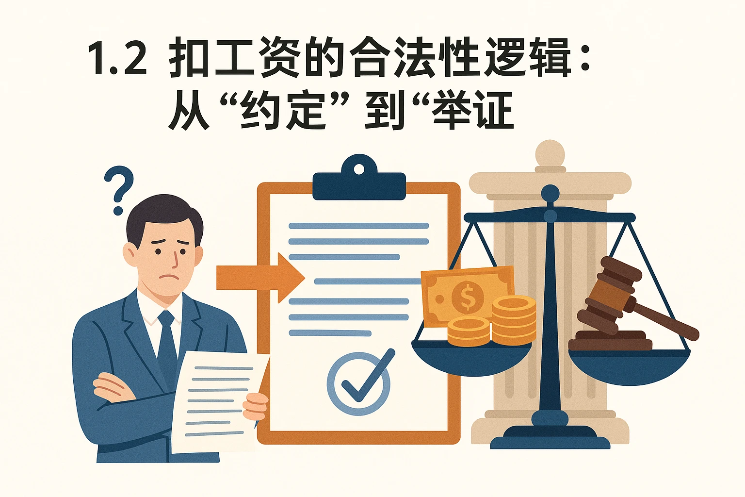 1.2 扣工资的合法性逻辑：从“约定”到“举证”
