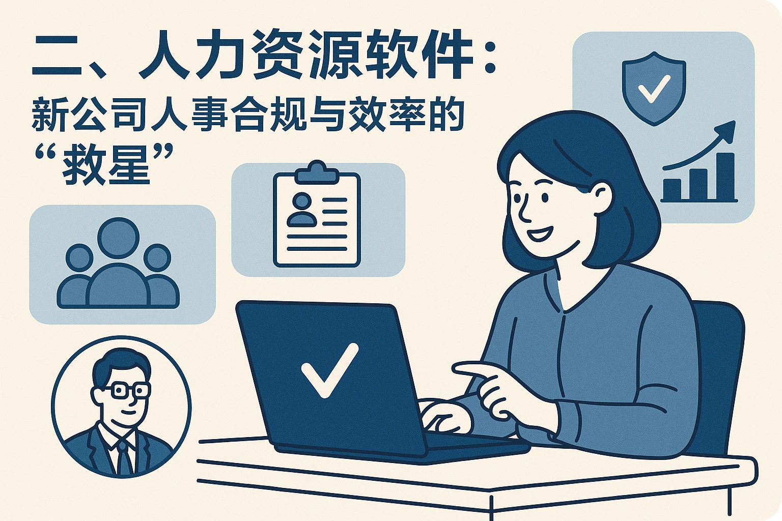 二、人力资源软件：新公司人事合规与效率的“救星”