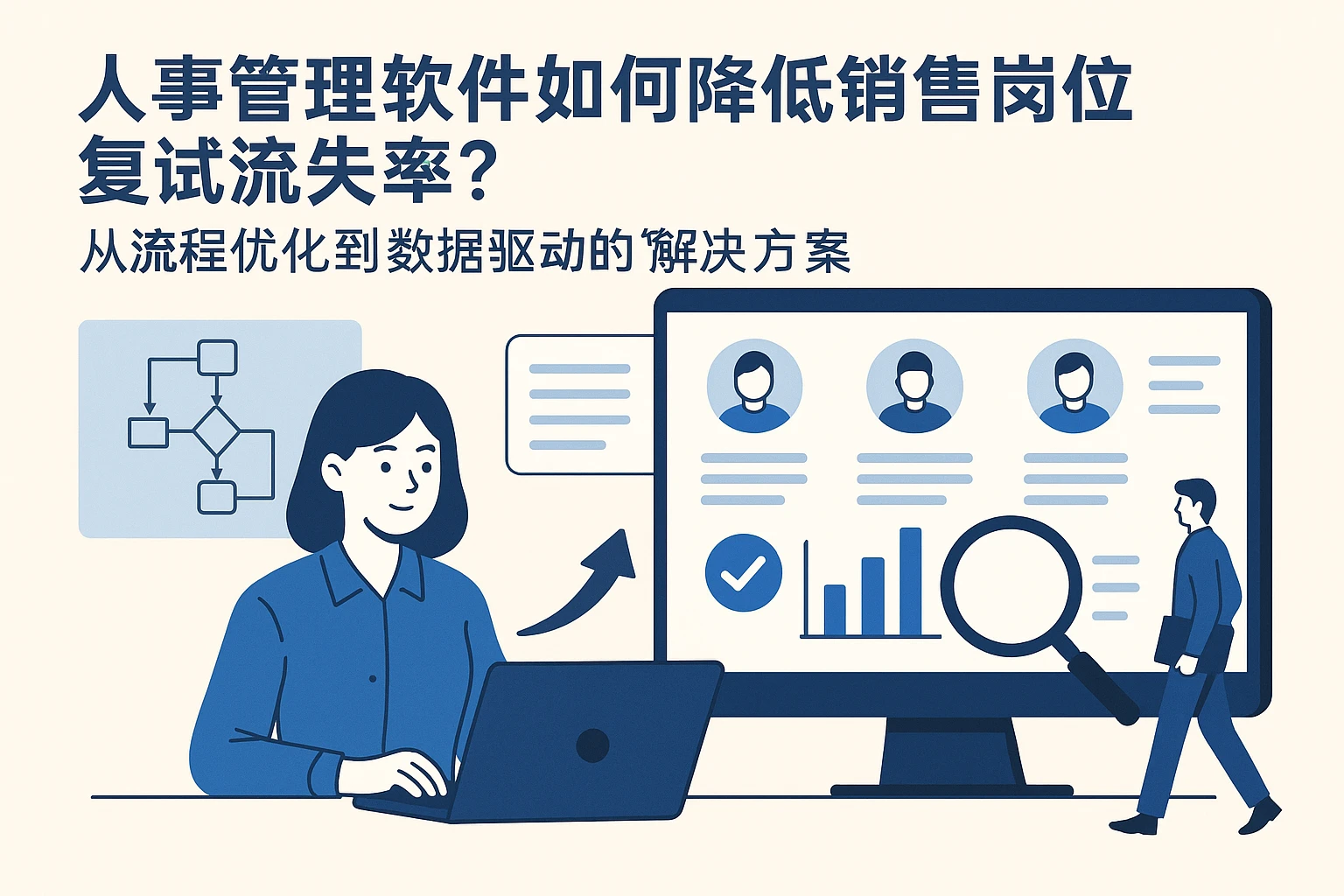 人事管理软件如何降低销售岗位复试流失率？从流程优化到数据驱动的解决方案