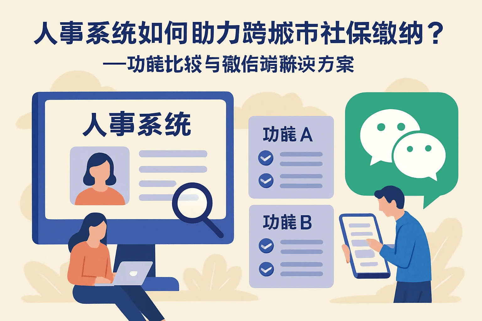 人事系统如何助力跨城市社保缴纳?——功能比较与微信端解决方案