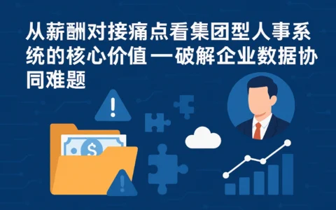 从薪酬对接痛点看集团型人事系统的核心价值——破解企业数据协同难题
