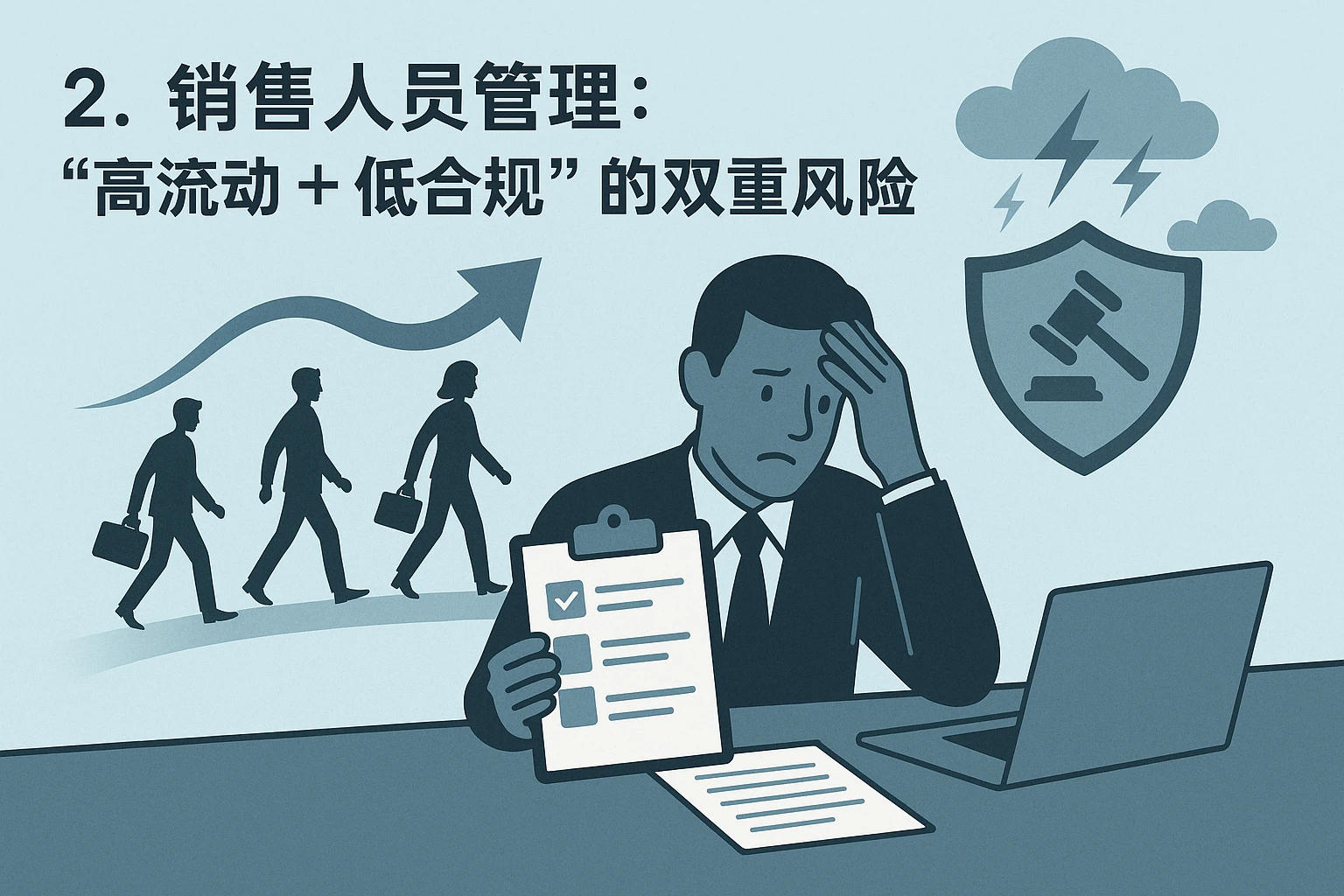 2. 销售人员管理：“高流动+低合规”的双重风险