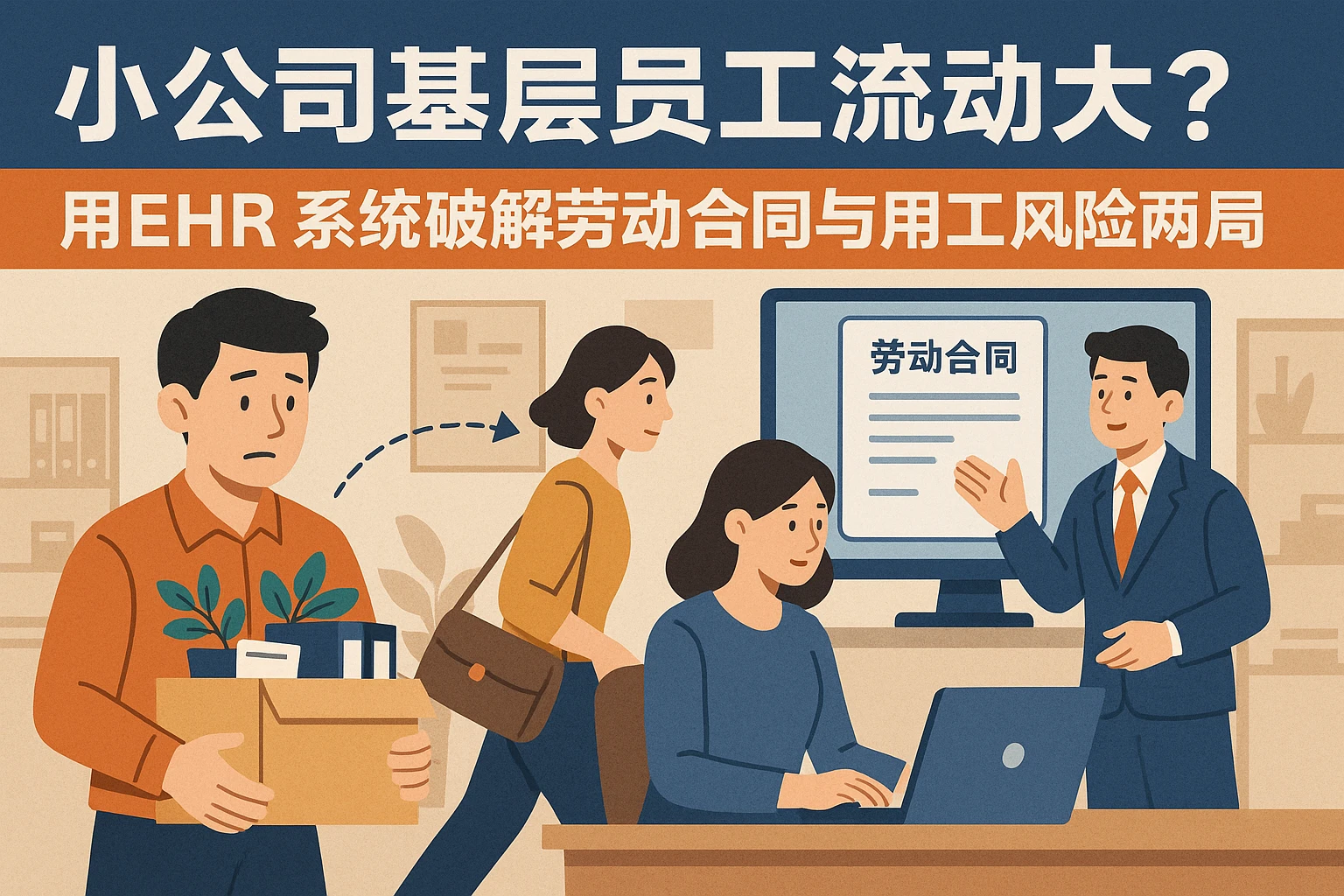小公司基层员工流动大？用EHR系统破解劳动合同与用工风险两难局