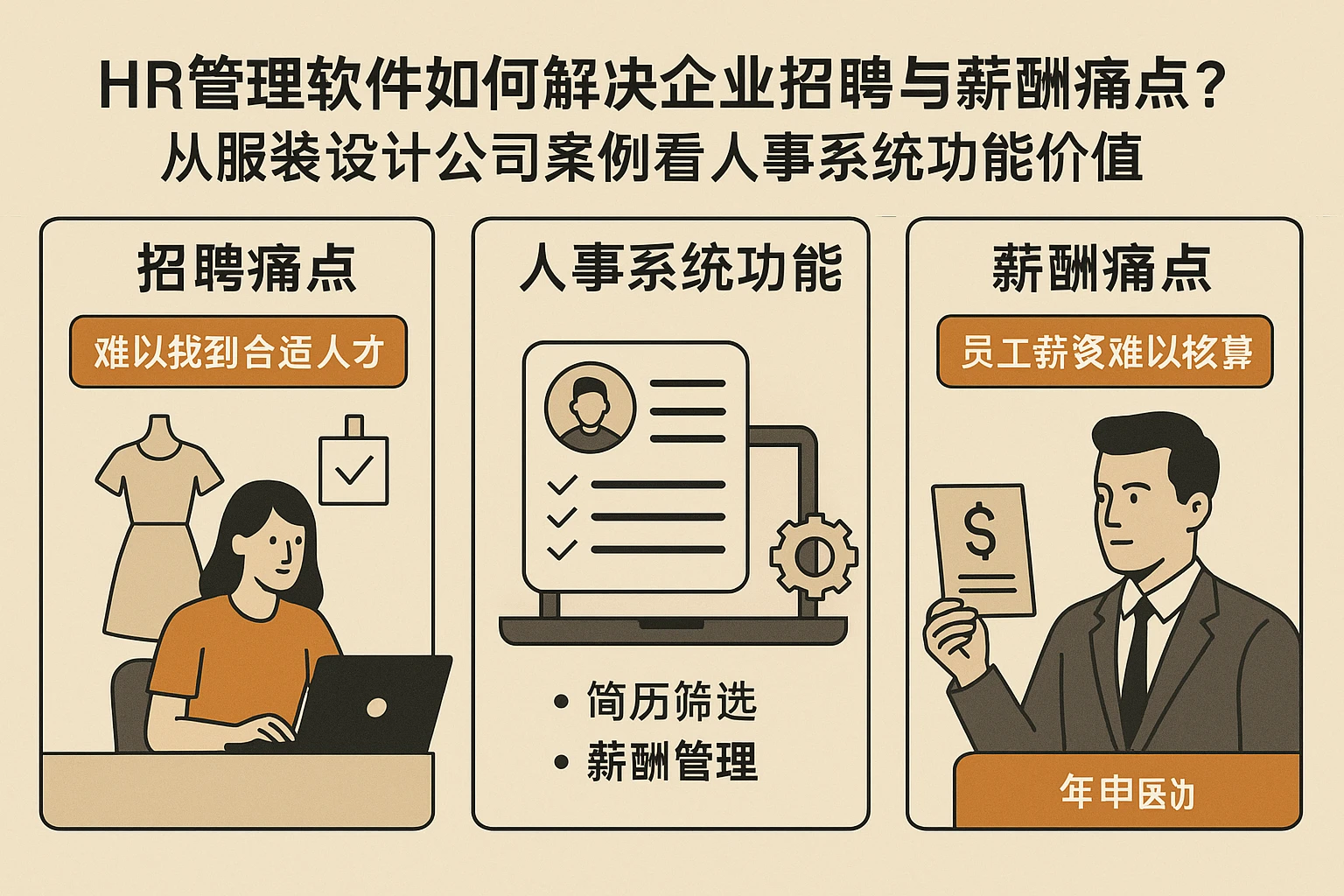 HR管理软件如何解决企业招聘与薪酬痛点？从服装设计公司案例看人事系统功能价值