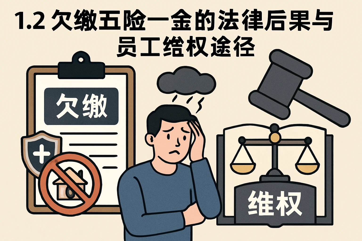 1.2 欠缴五险一金的法律后果与员工维权途径