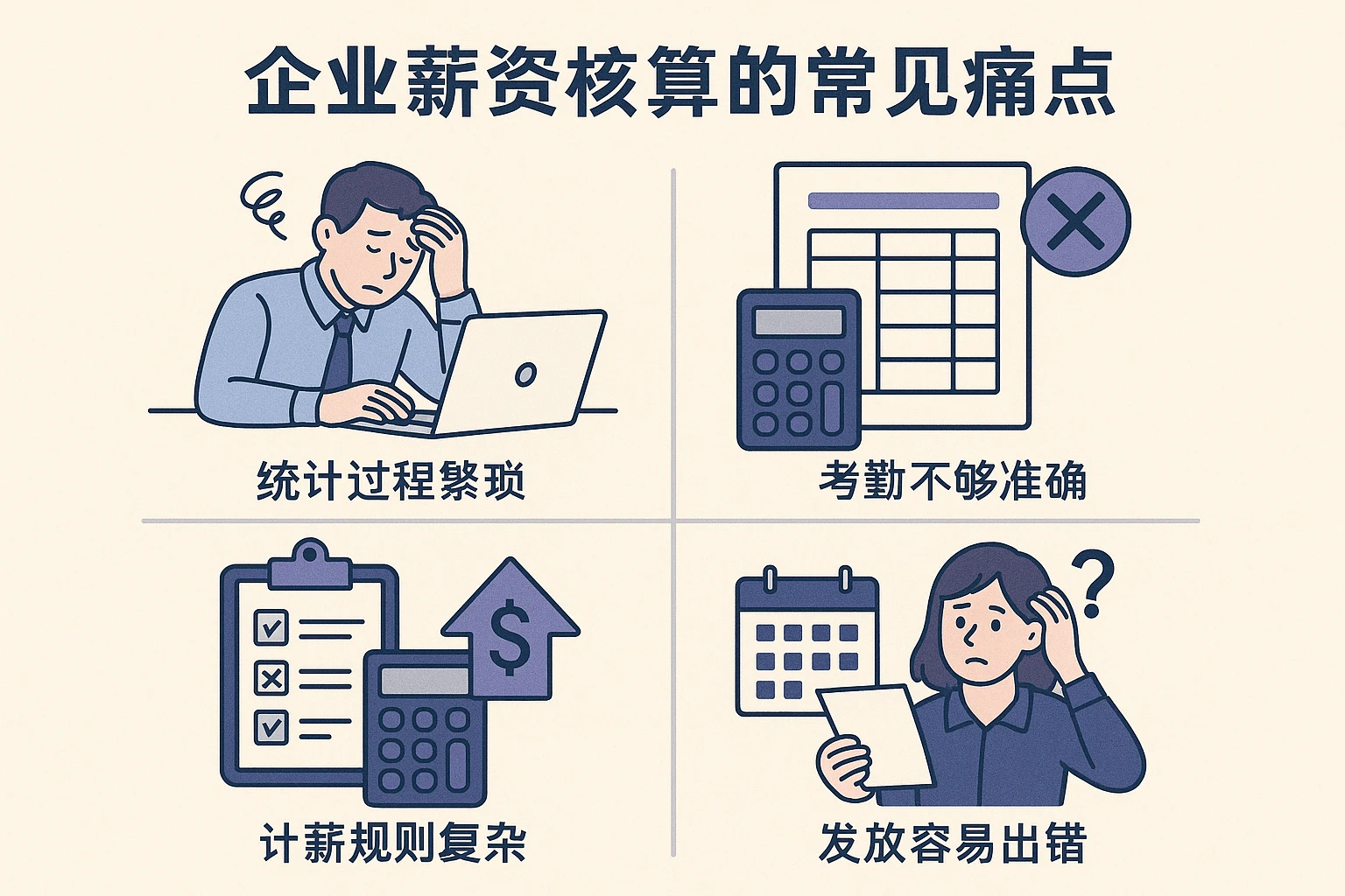 2. 企业薪资核算的常见痛点