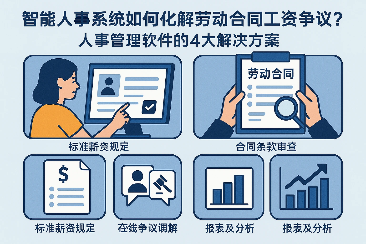 智能人事系统如何化解劳动合同工资争议？人事管理软件的4大解决方案