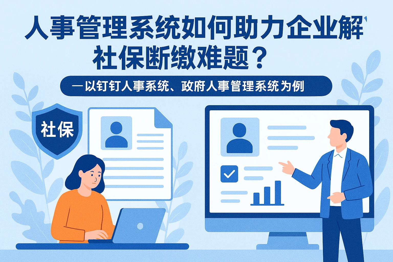 人事管理系统如何助力企业解决社保断缴难题？——以钉钉人事系统、政府人事管理系统为例