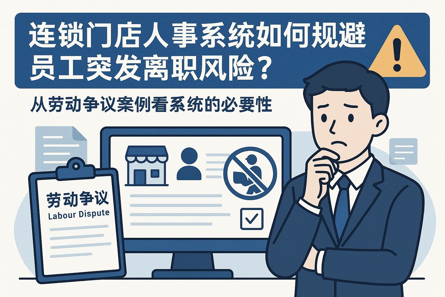 连锁门店人事系统如何规避员工突发离职风险？从劳动争议案例看系统的必要性