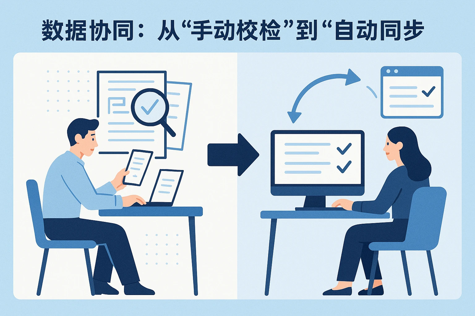 2. 数据协同：从“手动核对”到“自动同步”