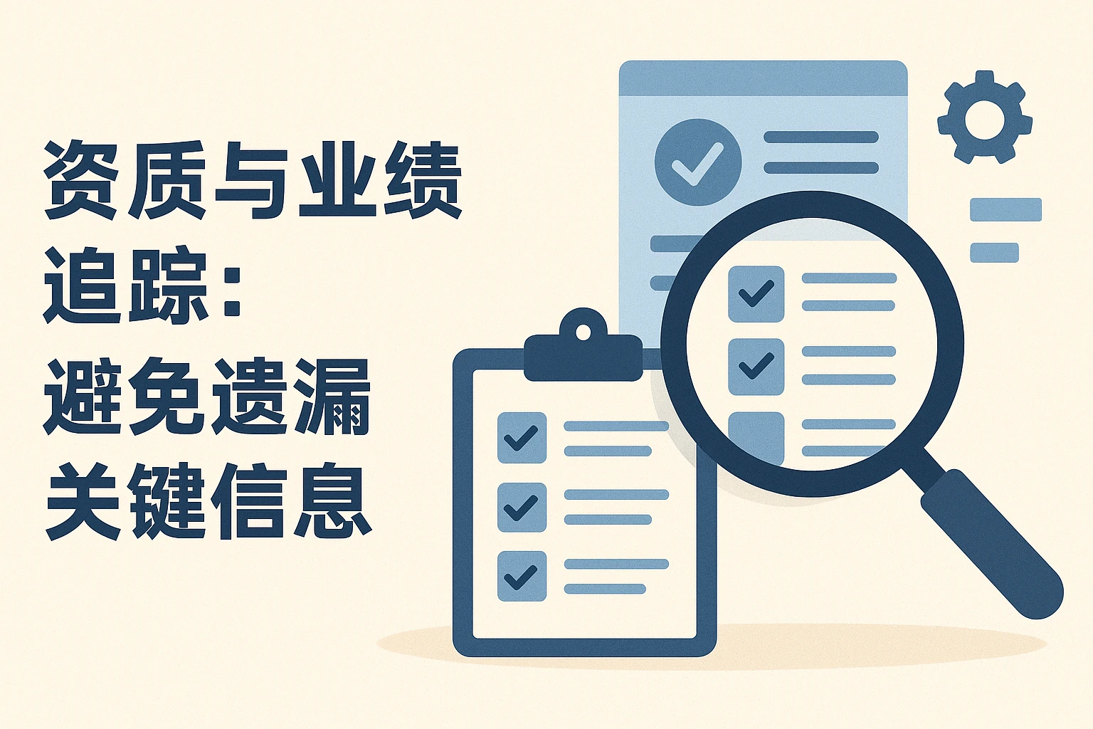 2. 资质与业绩追踪：避免遗漏关键信息