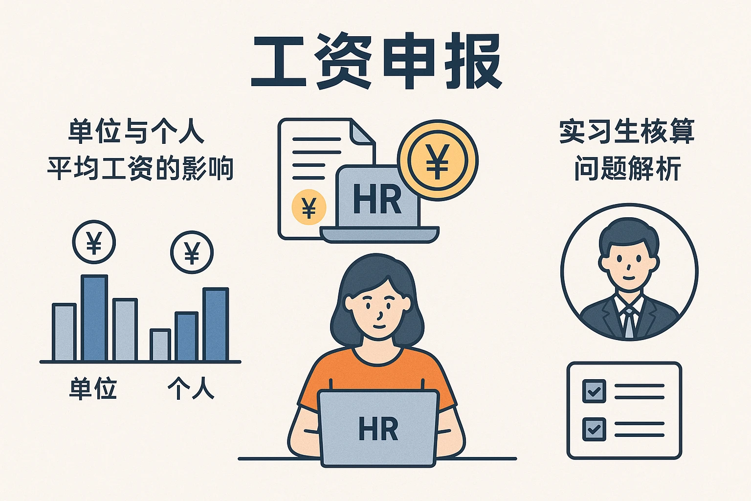人力资源软件视角下的工资申报：单位与个人平均工资的影响及实习生核算问题解析