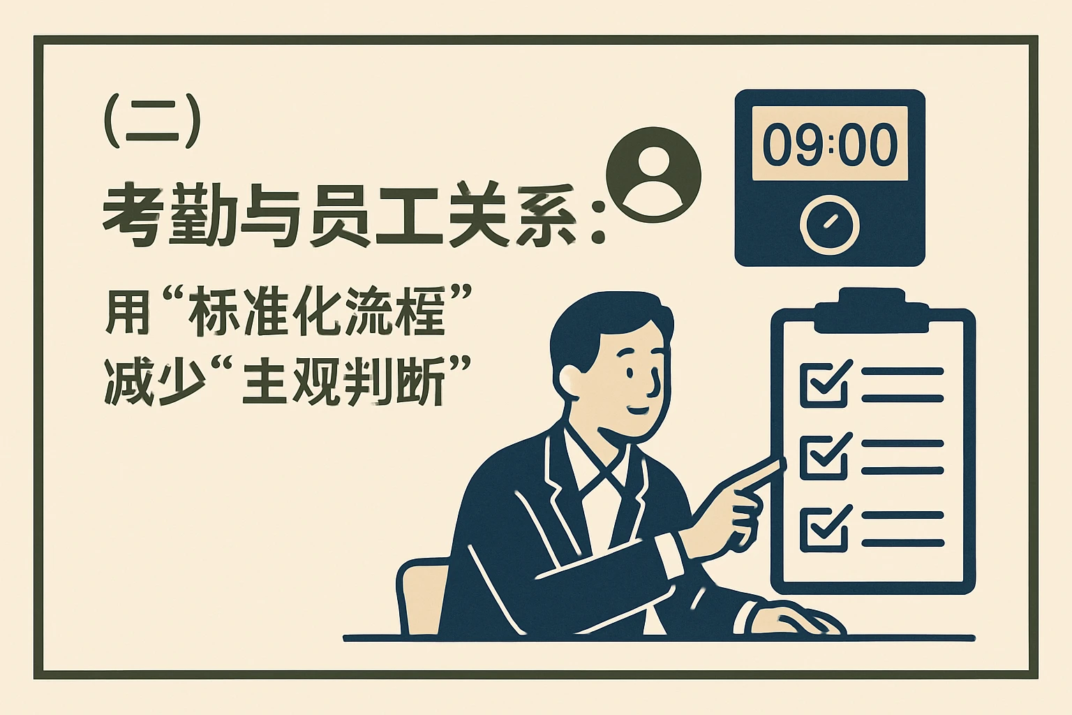 （二）考勤与员工关系：用“标准化流程”减少“主观判断”