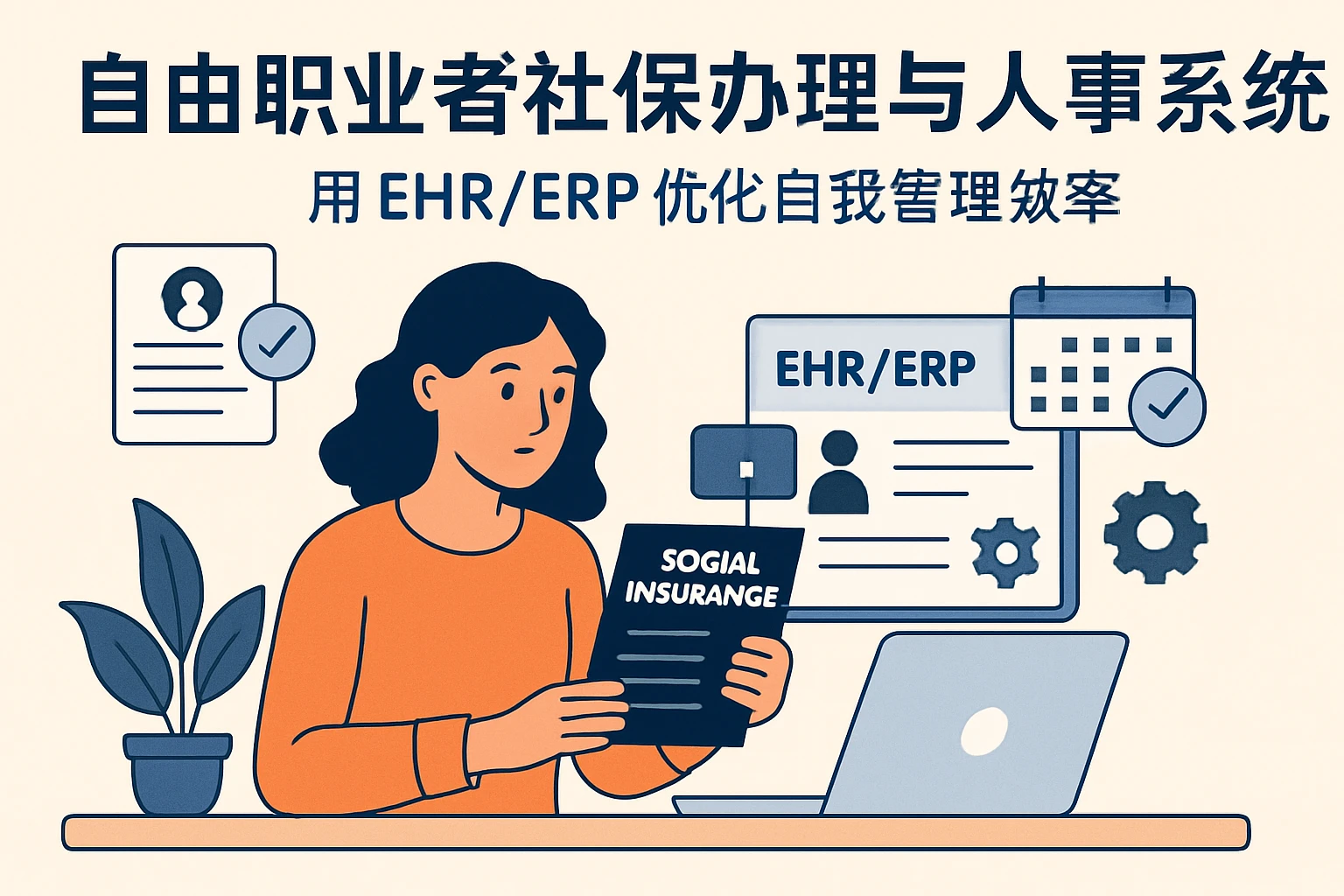 自由职业者社保办理与人事系统应用指南：用EHR/ERP优化自我管理效率