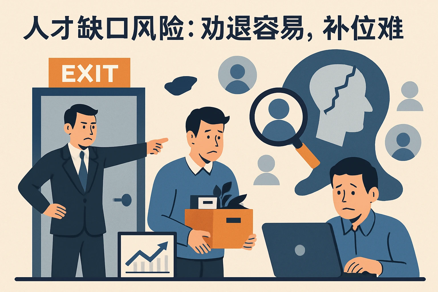 2. 人才缺口风险：劝退容易，补位难