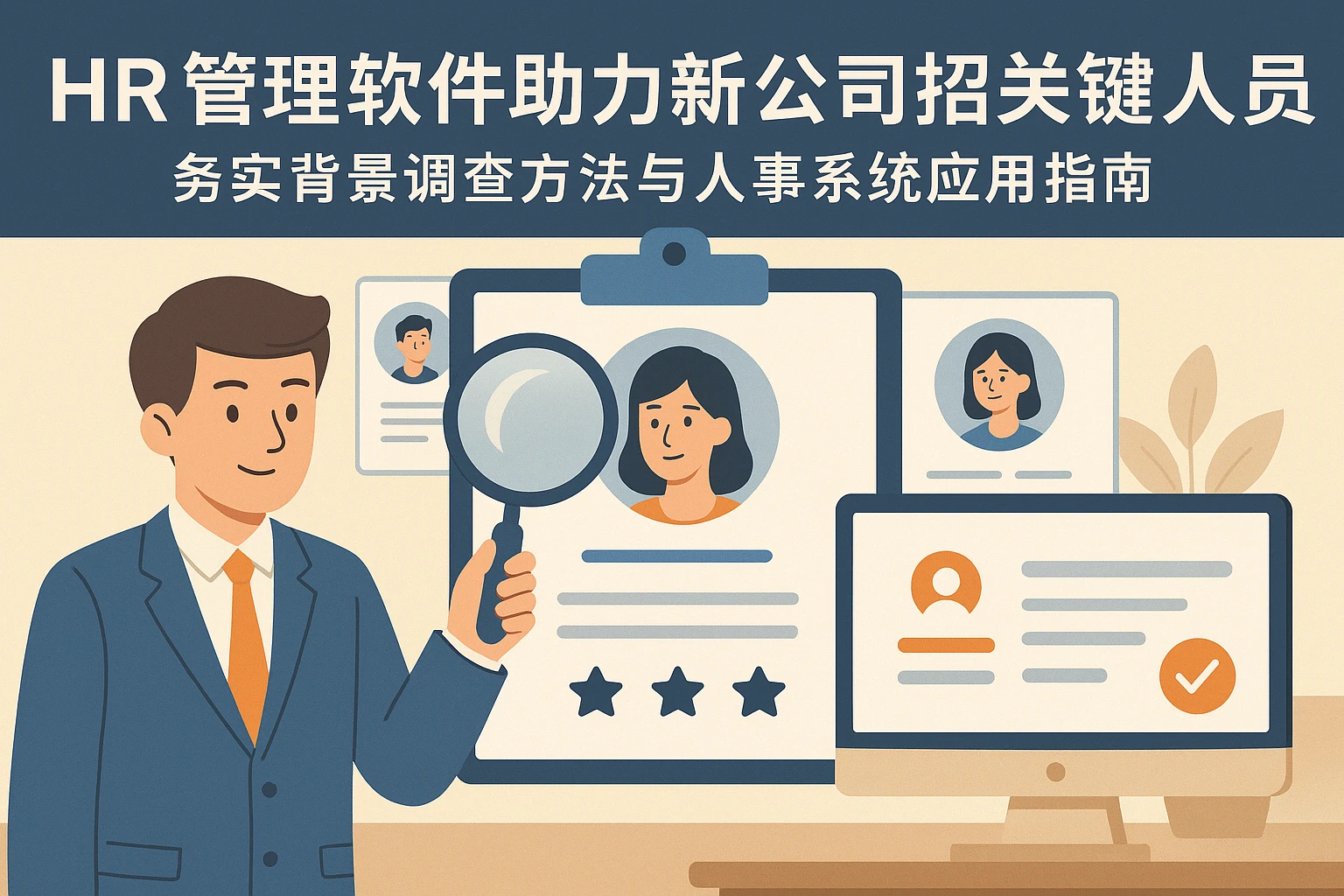 HR管理软件助力新公司招关键人员：务实背景调查方法与人事系统应用指南