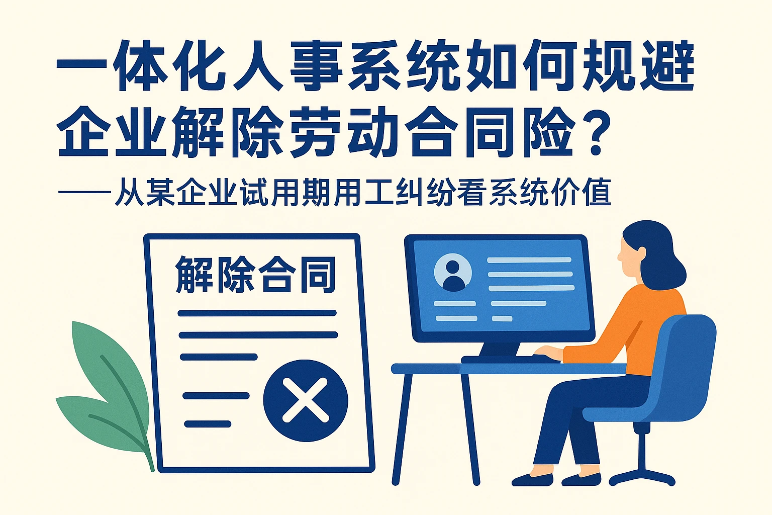 一体化人事系统如何规避企业解除劳动合同风险？——从某企业试用期用工纠纷看系统价值