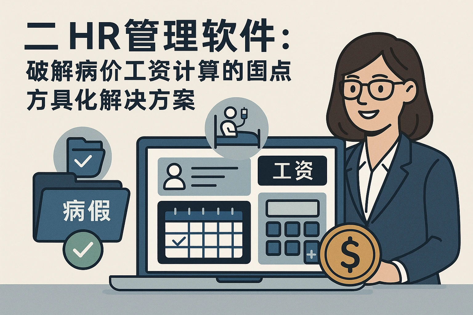 二、HR管理软件：破解病假工资计算痛点的工具化解决方案