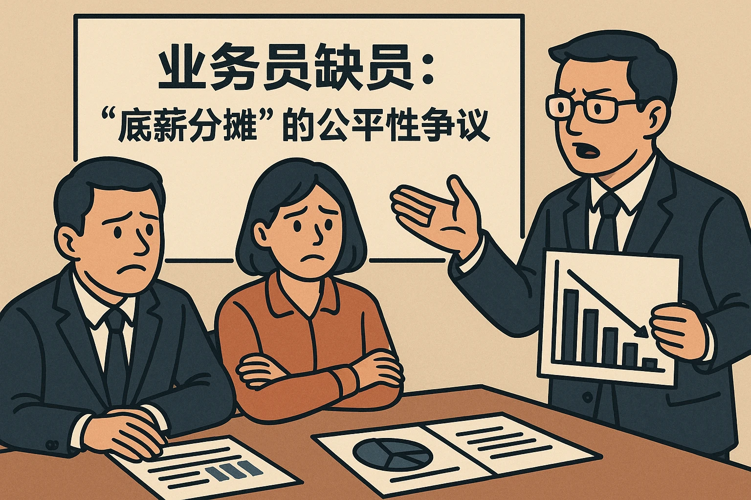 2. 业务员缺员：“底薪分摊”的公平性争议