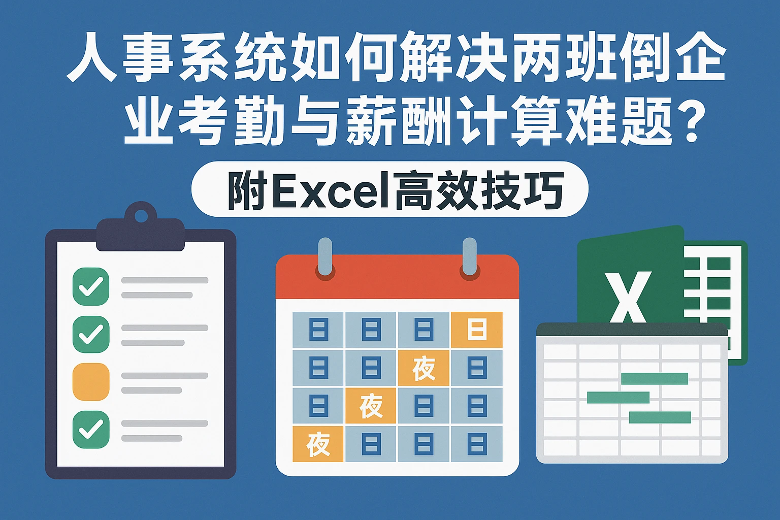 人事系统如何解决两班倒企业考勤与薪酬计算难题？附Excel高效技巧